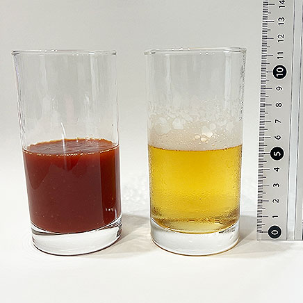 200mlのレッドアイの材料に使用したトマトジュースとビール