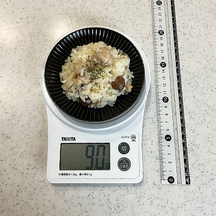 小皿1皿分の鶏肉ときのこのリゾット