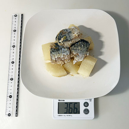 大皿1皿分の鯖と大根の煮物