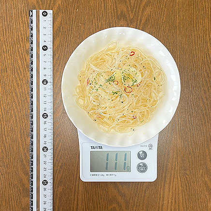 深皿1皿分の春雨ペペロンチーノ