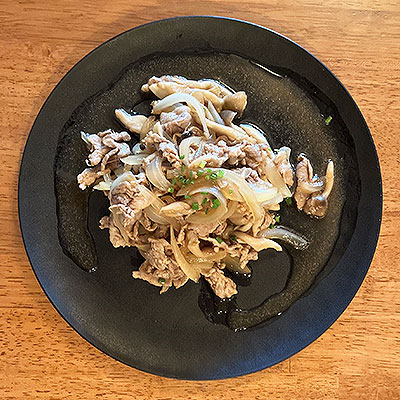 豚肉と本しめじのポン酢炒め