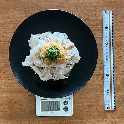 大皿1皿分の豚肉のおろしポン酢