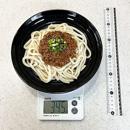 大皿1皿分の肉味噌うどん