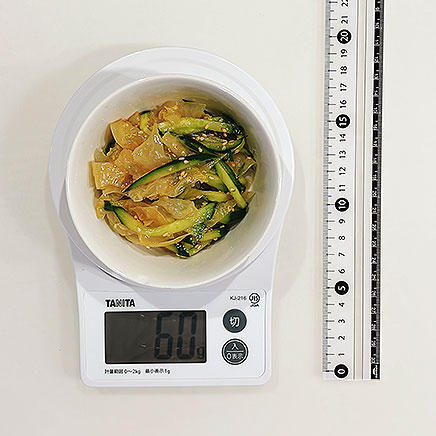 深皿1皿分の白きくらげの中華サラダ