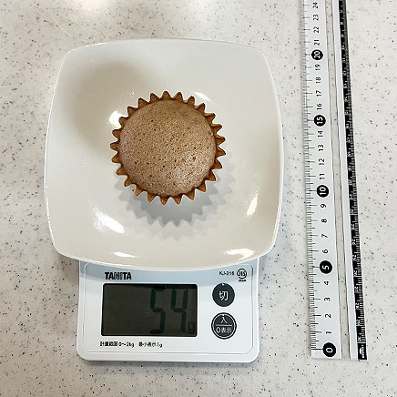 1個分の米粉のココア蒸しパン