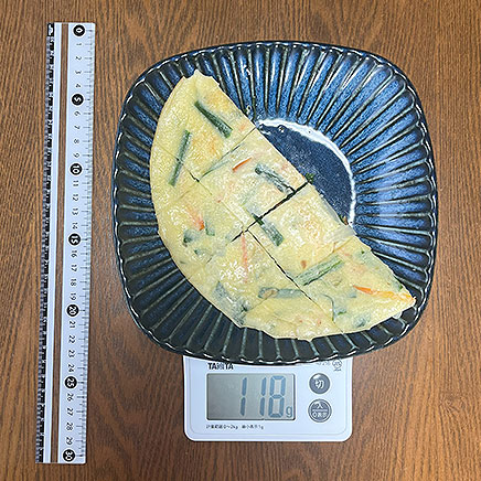 1/2枚分の米粉のチヂミ