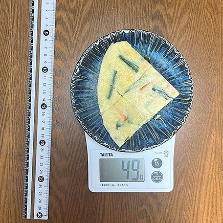 1/4枚分の米粉のチヂミ
