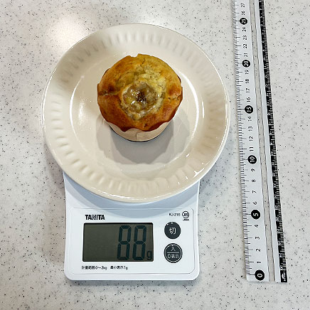 1個の米粉のバナナマフィン