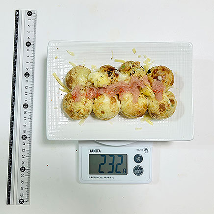 8個分の明太チーズたこ焼き