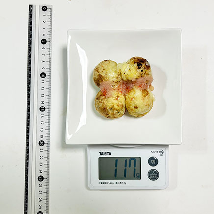 4個分の明太チーズたこ焼き