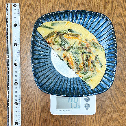 1/2枚分の明太チーズチヂミ