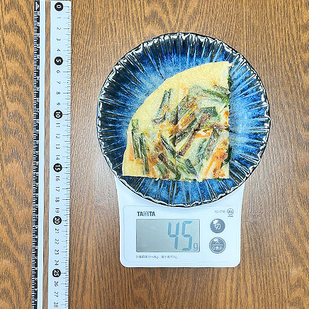 1/4枚分の明太チーズチヂミ