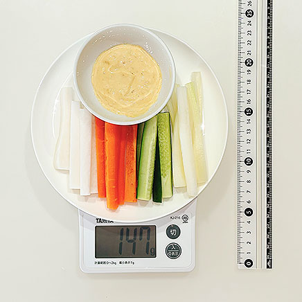 中皿1皿分の野菜スティック