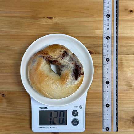 1個分のあずきベーグル