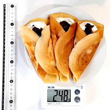 3個分のあずきクレープ