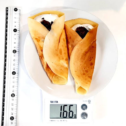 2個分のあずきクレープ