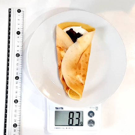 1個分のあずきクレープ