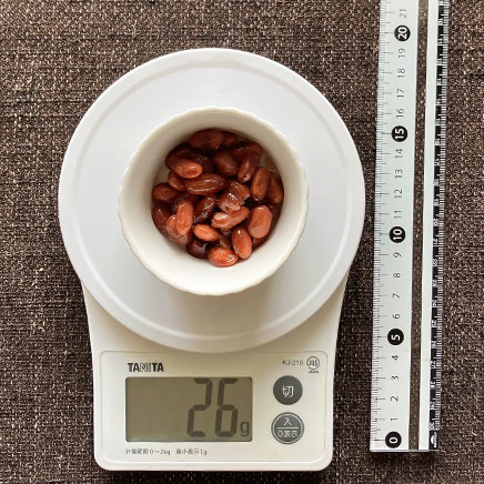 豆鉢1杯分うずら豆の甘煮