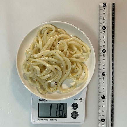 深皿(小)1皿分のうどんペペロンチーノ