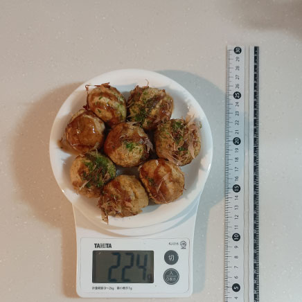 8個分のオートミールたこ焼き