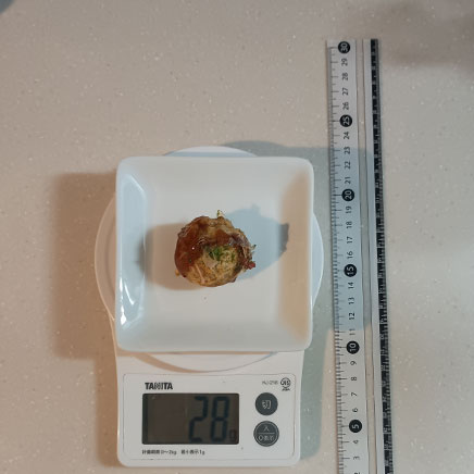 1個分のオートミールたこ焼き