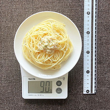 小皿1皿分のカニクリームパスタ