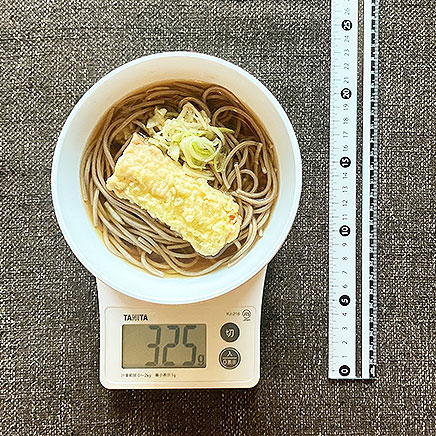 中椀1杯分のちくわ天そば