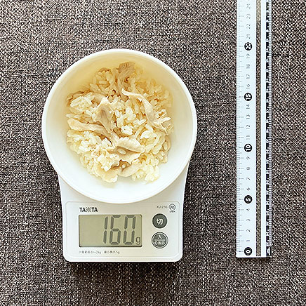 茶碗(小)1杯分のたもぎ茸の炊き込みご飯