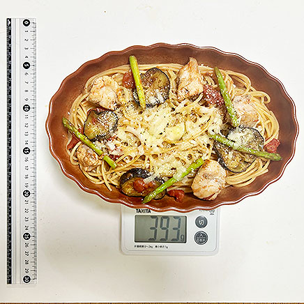 グラタン皿1皿分のパスタグラタン