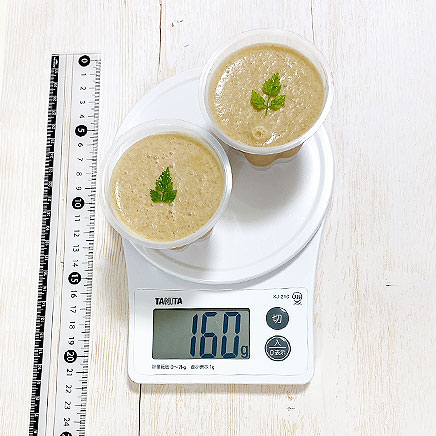 デザートカップ2個分のバナナムース