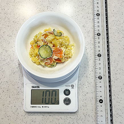 深皿1皿分のマカロニポテトサラダ