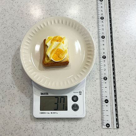 食パン1/4枚分のゆで卵マヨネーズトースト