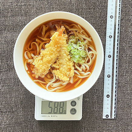 汁椀（大）1杯分の海老天うどん