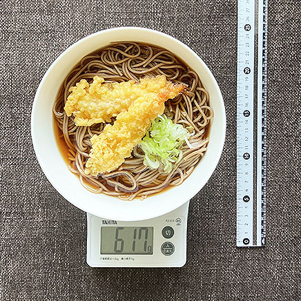 汁椀（大）1杯分の海老天そば