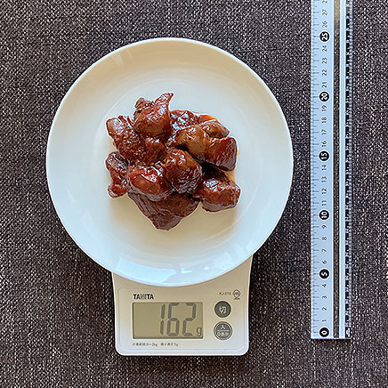 中皿1皿分の鶏レバーのケチャップ煮