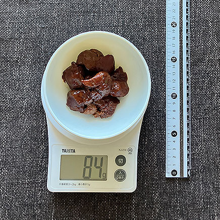 深皿（小）1皿分の鶏レバーのケチャップ煮