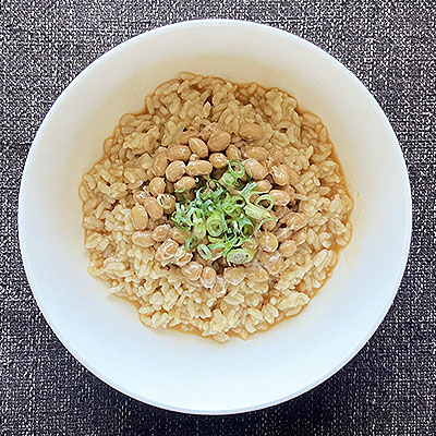 玄米の納豆卵かけご飯