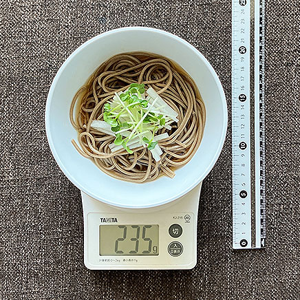 汁椀(中)1杯分の冷かけそば