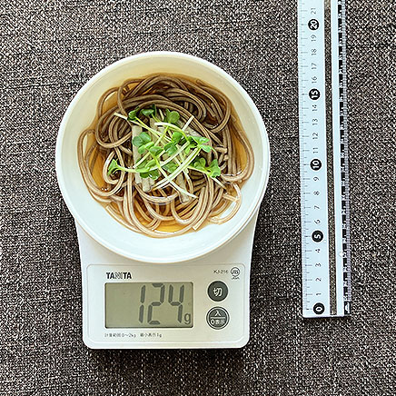 汁椀(小)1杯分の冷かけそば