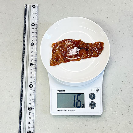 豚ロース肉1枚分の豚肉の照り焼き