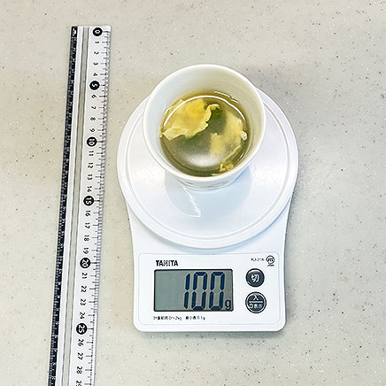 スープカップ1杯分の卵のすまし汁