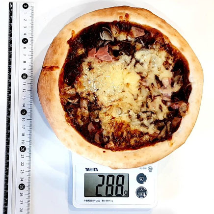 1枚分のカレーピザ1枚