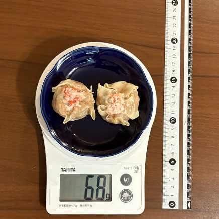 2個分のカニシュウマイ