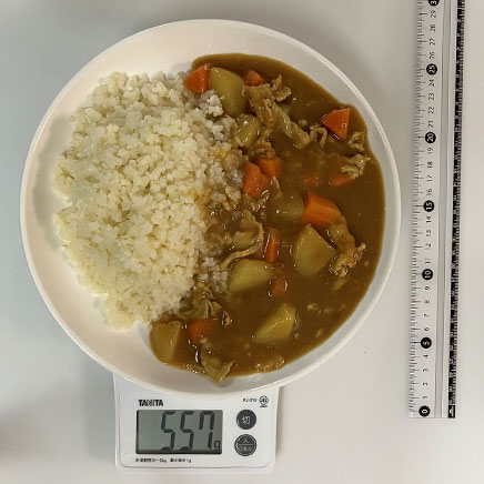 深皿(大)1皿分のカリフラワーライスのカレー