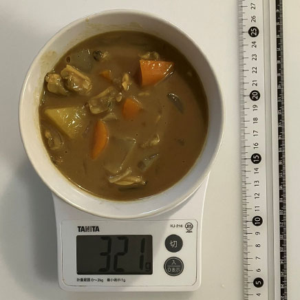 汁椀(中)1杯分のカレークラムチャウダー