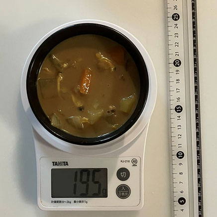 汁椀(小)1杯分のカレークラムチャウダー