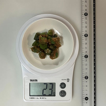 小皿1皿分のオクラの唐揚げ