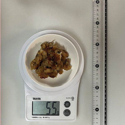 小鉢1杯分のあさりの唐揚げ