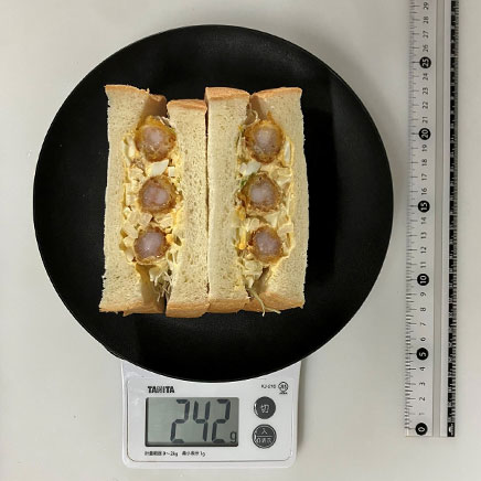 食パン2枚分のエビフライサンド