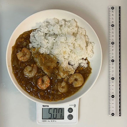 深皿（大）1皿分のえびカレー